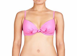 Bow push-up lilac bikini top