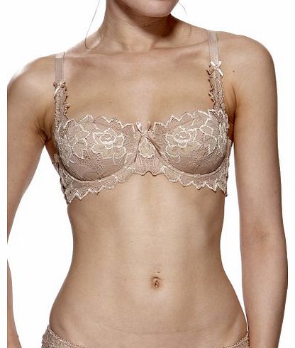 Lepel Fiore Nude Floral Lace Balcony Bra 93208 36C