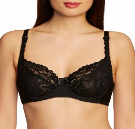 Lepel Womens Iris Full Cup Everyday Bra, Black, 34F