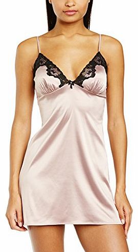 Lepel Womens Victoria Chemise Plain Vest, Pink (Powder Pink), Size 10 (Manufacturer Size: Small)