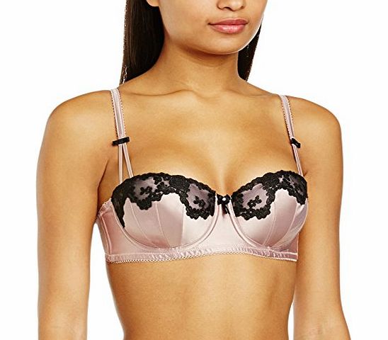 Lepel Womens Victoria Pre-Form Balcony Plain Everyday Bra, Pink (Powder Pink), 30B