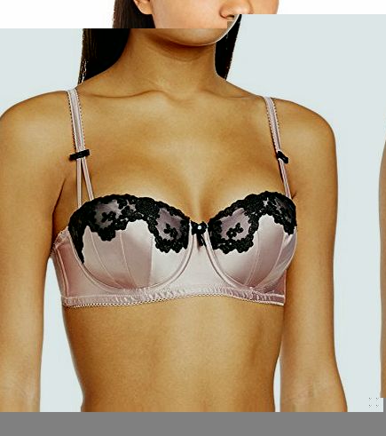 Lepel Womens Victoria Pre-Form Balcony Plain Everyday Bra, Pink (Powder Pink), 32D