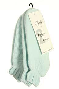 Levante Ladies 2 Pair Levante Well Being Bed Sock And Slipper Socks Light Blue