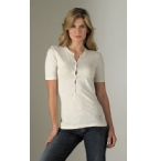 Womens Henley T-Shirt Ecru