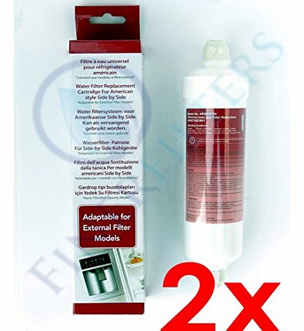 2 x LG external fridge water filter cartridge for LG GWL2011NS GWL207FBQA GRP207GVZA GRP207NAZA American Style - Side By Side - refrigerator - fridge freezers