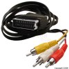 Scart Lead - 3 RCA Phono Plugs 1.5Mtr BP