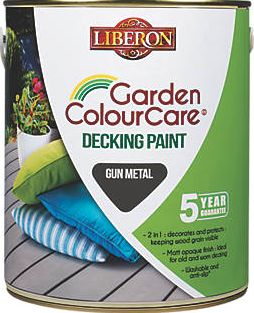 Liberon, 1228[^]7776J Decking Paint Gun Metal 2.5Ltr 7776J