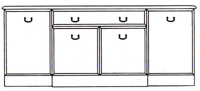 Lichfield 4 Door- 1 Drawer Sideboard