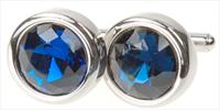 Light Blue Crystal Solo Cufflinks by Simon Carter