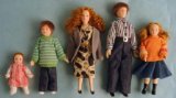 lime marketing DOLLS HOUSE/ MODERN FAMILY SET OF DOLLS/ 5 PIECE/ NEW