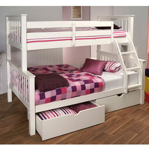 Limelight , Pavo White Three Sleeper Bunk Bed