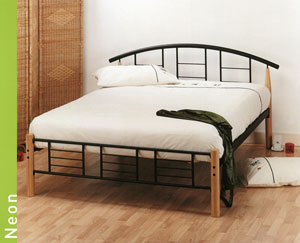 Neon 4FT 6` Double Metal Bedstead