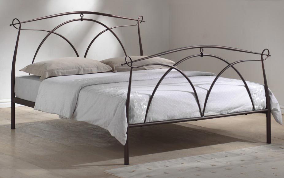 Omega Metal Bedstead, Double, Black,