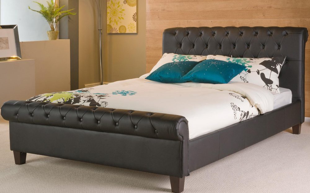Limelight Phoenix Faux Leather Bedstead, Double,