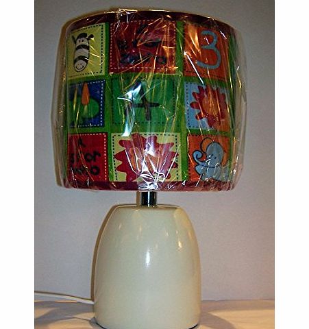 Childrens Jungle Alphabet Bedside Table Lamp