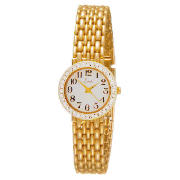 LIMIT LADIES STONE SET GOLD BRACELET WATCH