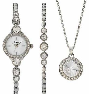 Ladies Stone Set Watch Set