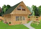 Lincoln 5 x 8m Log Home: 5.9 x 8.9m - 68mm no Insulation