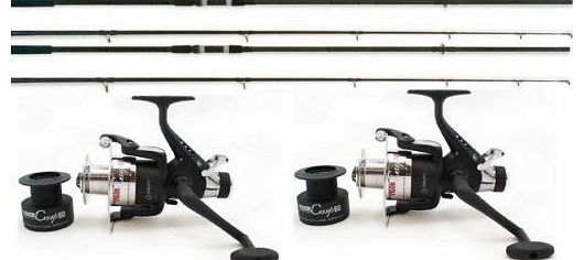 Lineaeffe Carp Combo 12ft Carp Rod   Bait Runner Reel X 2