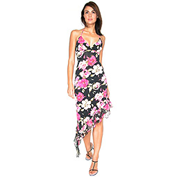 Lipsy Floral Dress With Chiffon Frill