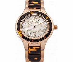 Lipsy Ladies Rose Gold Tortoise Bracelet Watch