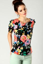 Big Floral Print Blouse