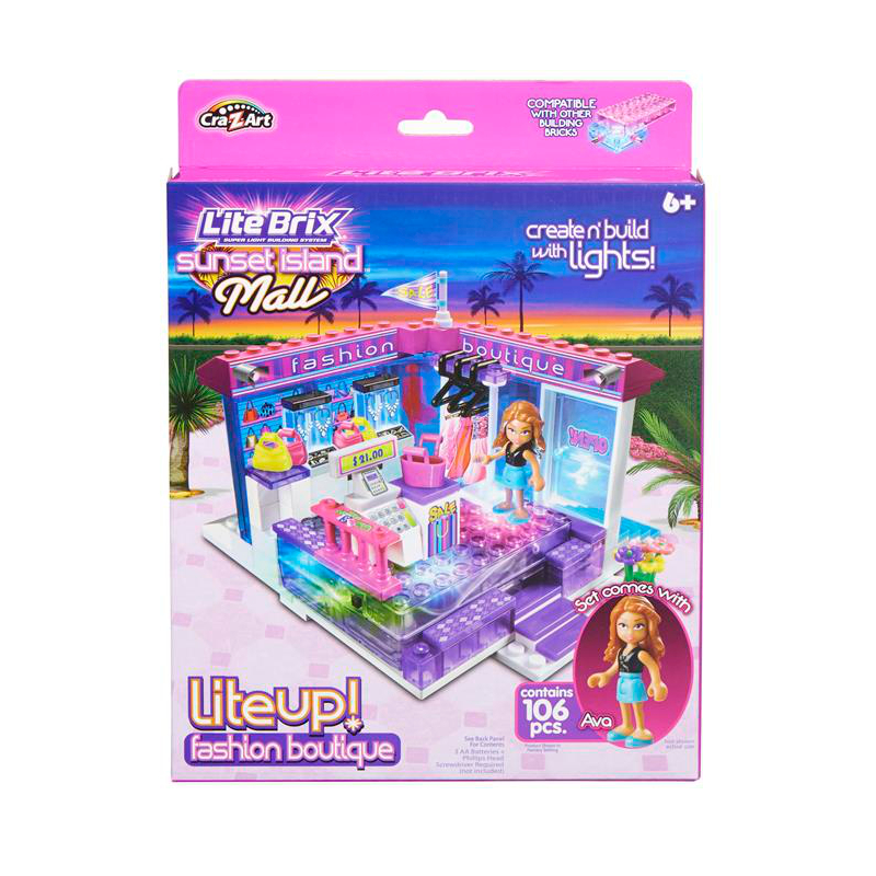 Litebrix Sunset Mall Playset - Fashion Boutique