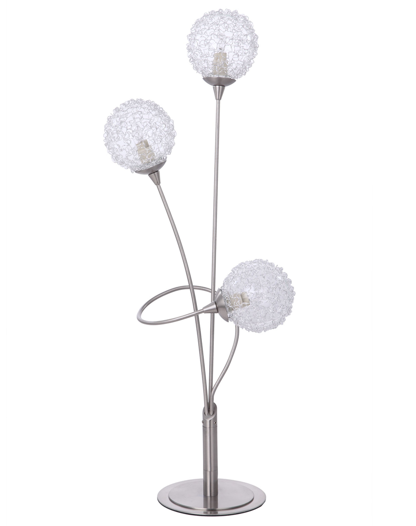 Allium 3 Light Nickel Table Lamp