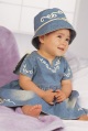 LITTLE BY LITTLE girls denim dress and hat set