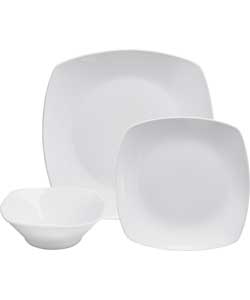 12 Piece Porcelain Square Dinner Set