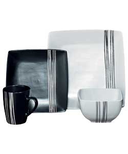 16 Piece Scratch Stoneware Dinner Set