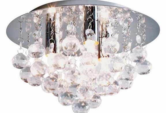 Living Joy Flush Droplets Ceiling Light - Clear