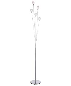 Living Orb 5 Light Floor Lamp - Chrome