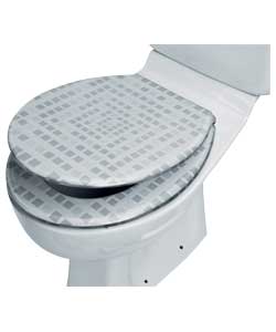 Silver Mosaic Toilet Seat