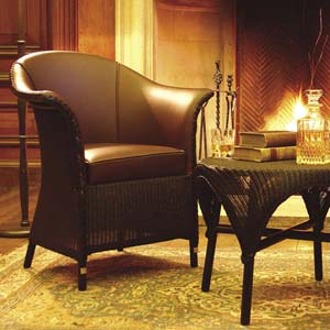 Lloyd Loom The Original Lloyd Loom - Burghley Leather Armchair