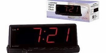 Electric Digital Alarm Clock Prelude Jumbo Red LED Display