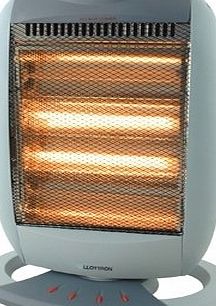 LLOYTRON  4 Bar Halogen Heater, 1600 Watt, Grey