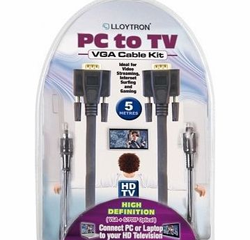 LLOYTRON  High Definition VGA PC to TV Cable Kit