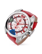 Locman Crazy Horse Red Men` Chronograph Watch