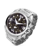 Locman Crazy Horse Stainless Steel Bracelet Chronograph Watch