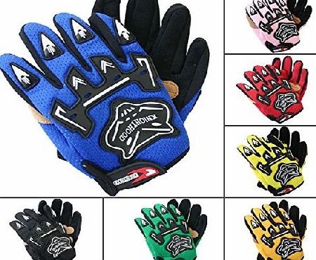 Loeopard Junior Children Child Kids MX Gloves Bike Motorcycle Motorbike Motocross Gloves Blue L