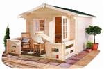 Log Cabin Model SEITA: - Natural Pine