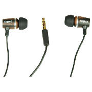 LOGIC 3 Handsfree Stereo Earphones and Mic Black