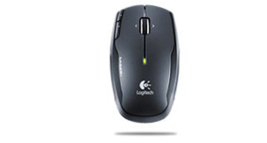 logitech NX80 Cordless Laser Mouse for Notebooks USB - Black