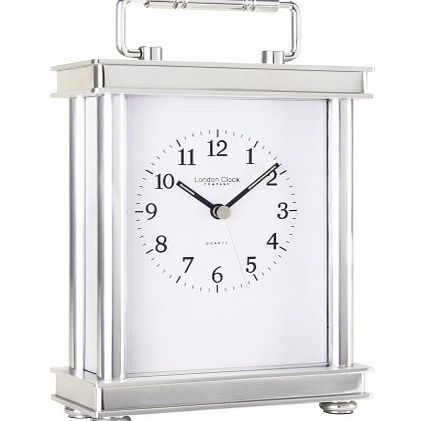 London Clock Tall Carriage Clock Colour: Silver