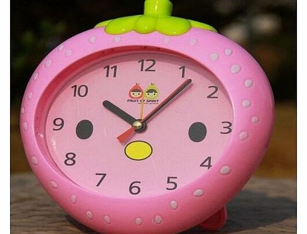 Children lazy snooze Pink alarm clock student creativity cute mute round alarm clock table clock alarm clock Analog quartz alarm clock children Kids Student Bedside Sleep Trainer 16 * 5 * 15CM