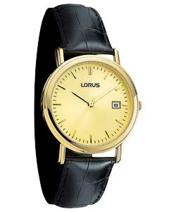 lorus Gents Black Strap Watch