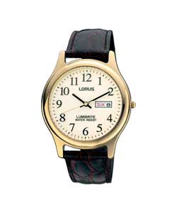 Gents Lumibrite Dial Strap Watch