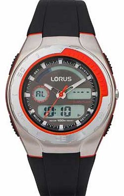 Mens Orange Combination Watch