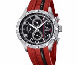 Lotus Mens Marc Marquez Chrono GP Black Red Watch